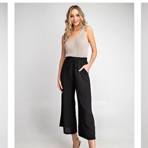 NWT Black High Rise Wide Leg Pants